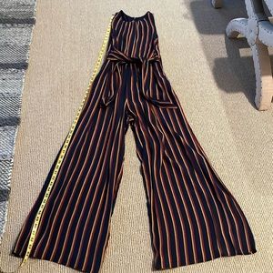Anthropology Jumpsuit with wide legs and tie front.